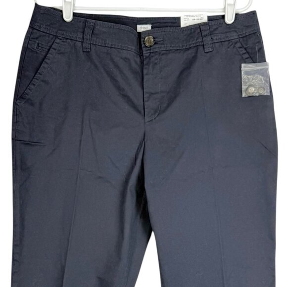 Liz Claiborne Women's Stretch Classic Navy Chino Pants 12 Tall NWT - Picture 3 of 11